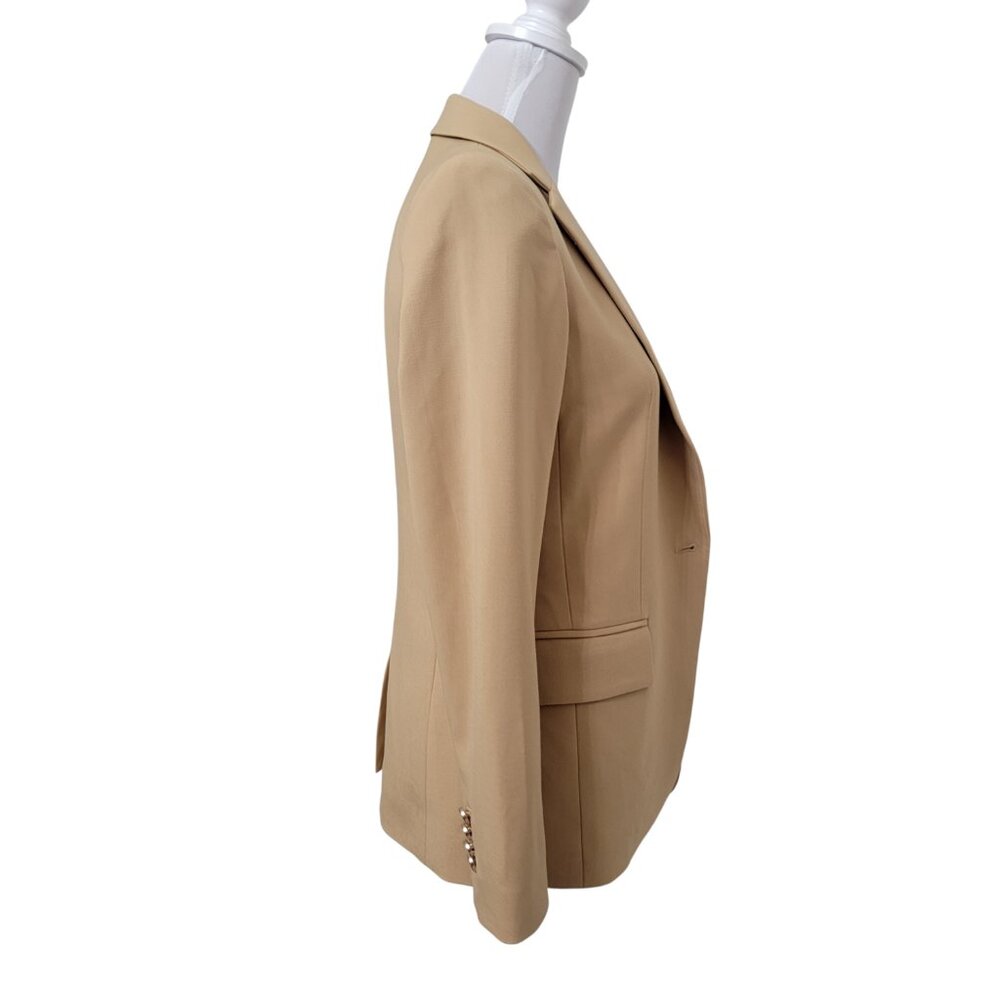 Club Monaco Size 2 Beige Summer Wool Blend Blazer. FLAWED - Picture 8 of 15